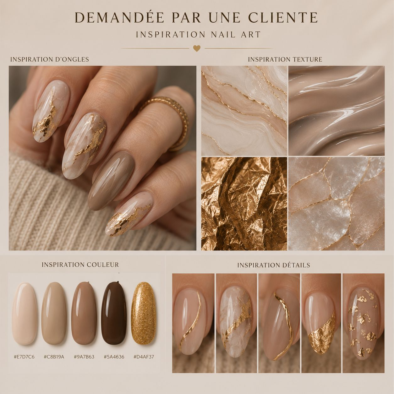 Inspiration nail art Atelier Mains d’Or