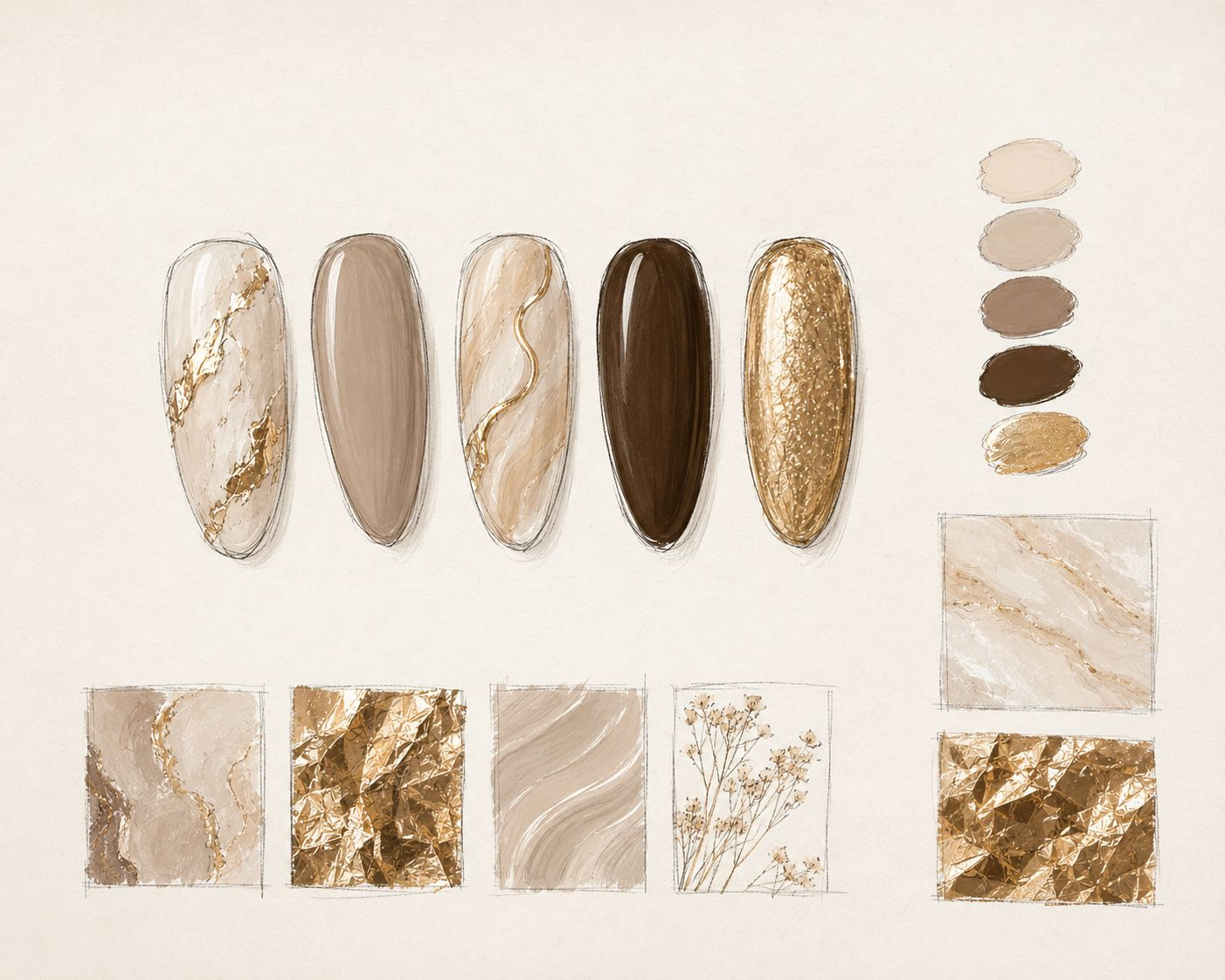 Prévisualisation de press-on nails sur mesure Atelier Mains d’Or