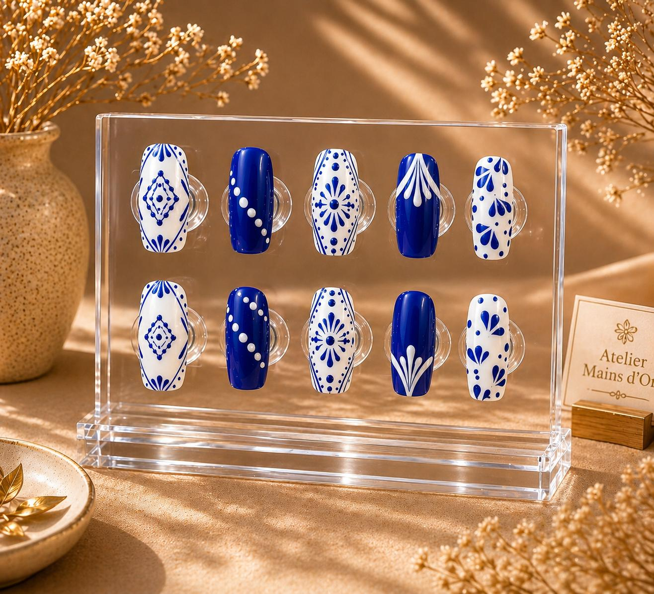 Press-on nails Santorini Muse Atelier Mains d’Or